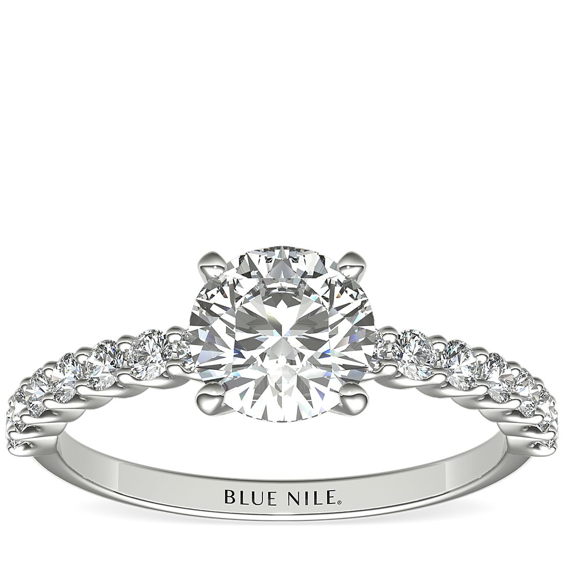 14k White Gold Bezel set Diamond Wedding Band Ring G-H/SI, 0.03 ct.